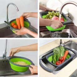 Buxibo - 3-Delige Keuken Vergiet Set Inklapbaar Groen/Grijs -Campingwinkel 1200x1200 1875