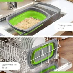 Buxibo - 3-Delige Keuken Vergiet Set Inklapbaar Groen/Grijs -Campingwinkel 1200x1200 1876