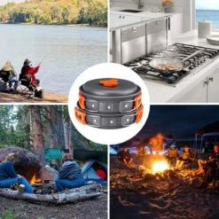 Camping Outdoor Kookset 13-delig Camping Servies En Pannen Pannenset Keukengerei - BPA-vrij & Geen Giftige Stoffen - Opvouwbaar & Licht - Ideaal Voor Reizen, Festival, Wandelen -Campingwinkel 1200x1200 1888