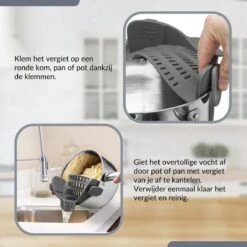 SensaHome- Siliconen Vergiet - Keuken Afgietdeksel - Afgiethulp - Siliconen - BPA Vrij - Grijs 32 SensaHome- Siliconen Vergiet - Keuken Afgietdeksel - Afgiethulp - Siliconen - BPA Vrij - Grijs -Campingwinkel 1200x1200 1914