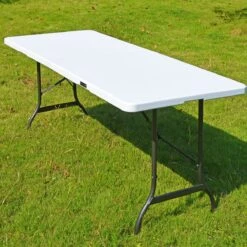 Casaria Tuintafel Opvouwbaar – Met Draaggreep 220x70 Cm – Wit -Campingwinkel 1200x1200 212