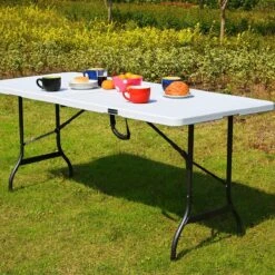Casaria Tuintafel Opvouwbaar – Met Draaggreep 220x70 Cm – Wit -Campingwinkel 1200x1200 213
