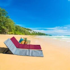 Strandmat Opvouwbaar Met Schouderband - Strandstoel Grijs 145x47x52 -Campingwinkel 1200x1200 252