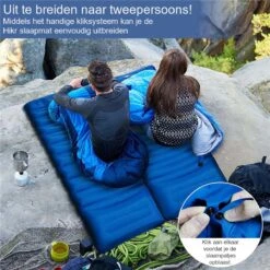 Hikr® Slaapmat 10cm+ Dikte - Comfortabel Luchtmatras - Zelfopblazend Met De Voet - TPU+40D Nylon - Slaapmatje Eenpersoons En Uit Te Breiden Tot Tweepersoons - Slaapmat Met Ingebouwde Pomp -Campingwinkel 1200x1200 26