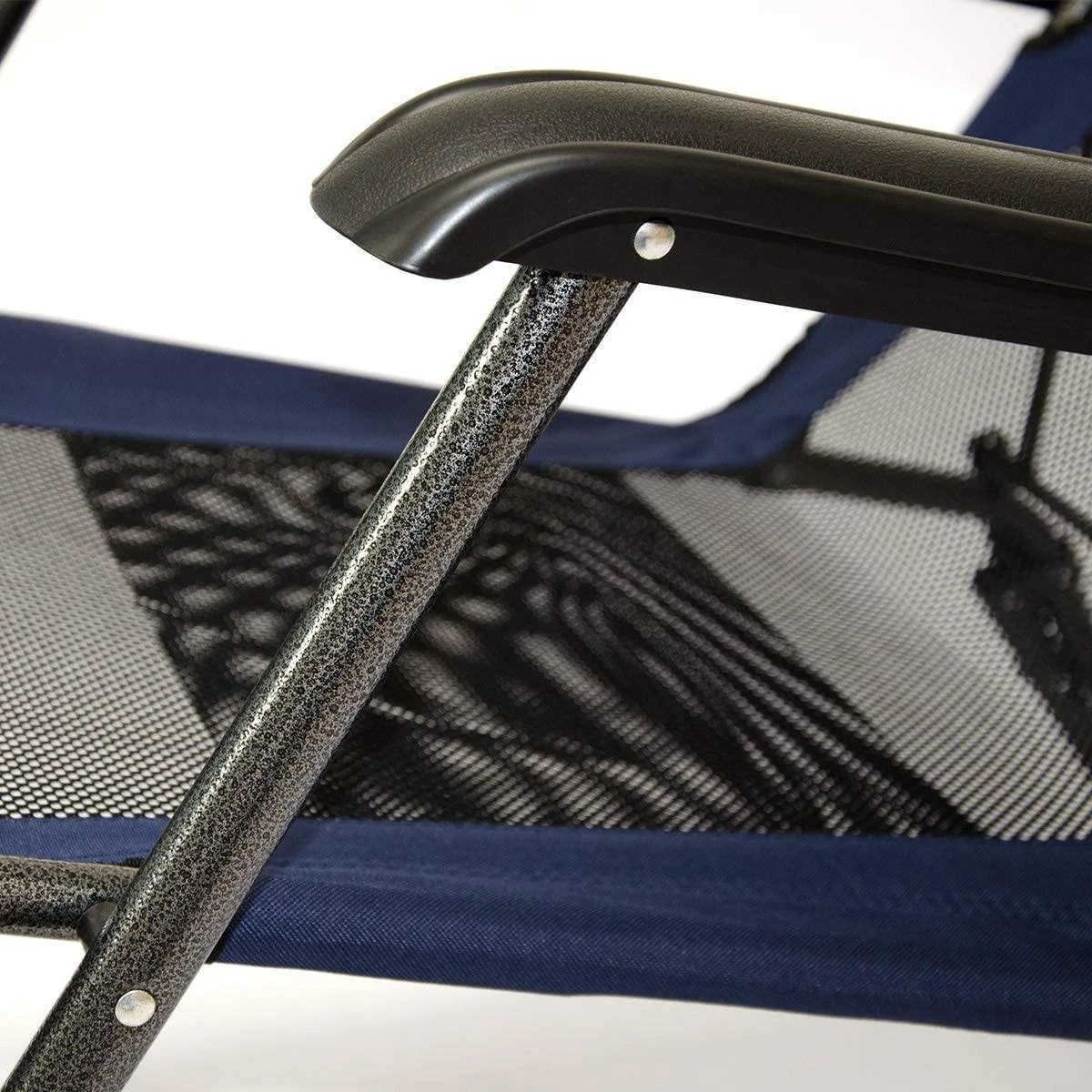 Ligstoel 180x60cm - Opvouwbaar Campingstoel Ligbed Strandstoel Tuinstoel Vouwligstoel Blauw 5 Ligstoel 180x60cm - Opvouwbaar Campingstoel Ligbed Strandstoel Tuinstoel Vouwligstoel Blauw - Afbeelding 5