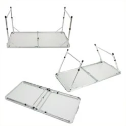 Casaria Campingtafel – Inklapbaar Verstelbaar - 120x60x70 Cm Grijs -Campingwinkel 1200x1200 315