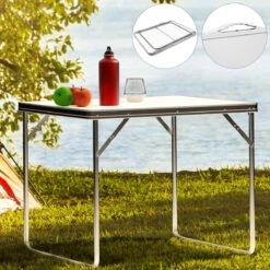 Merkloos Aluminium Inklapbare Tuintafel - Campingtafel - 80x60x68 Cm -Campingwinkel 1200x1200 521