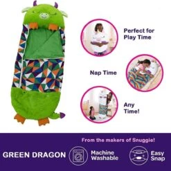 Draak Slaapzak -160 Cms | Kinderslaapzak | Slaapzak Junior | Nappers | Children Sleeping Bag | Kinderen Slaapzak | Super Soft 2 In 1 Fun Pillow &Sleepy For Boys | Draak Slaapzak | Zachte Slaapzak | Knuffel Slaapzak | 2 In 1 Slaapzak | Kinderen -Campingwinkel 1200x1200 539