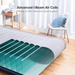 Sable Luxe Queen Size 2 Persoons Luchtmatras Met Ingebouwd Kussen, Opblaasbaar Luchtbed Met Ingebouwde Elektrische Pomp Voor Kamperen, Reizen Of Overnachtende Gasten Of Festival -Campingwinkel 1200x1200 6