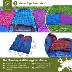 Skandika Dundee Flannel-R Slaapzak – Slaapzakken – Slaapzakken Volwassen - Maat M – Unisex - Katoen, Luxe Kwaliteit, Dubbele Slaapzak, 3 Seizoenen, Tot -20°C - 220 X 80 Cm - Outdoor Kampeerslaapzak – Ritssluiting Rechts - Grijs/geel -Campingwinkel 1200x1200 671