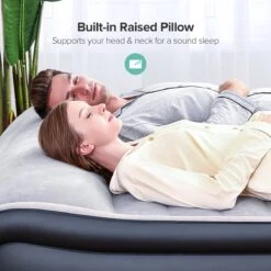 Sable Luxe Queen Size 2 Persoons Luchtmatras Met Ingebouwd Kussen, Opblaasbaar Luchtbed Met Ingebouwde Elektrische Pomp Voor Kamperen, Reizen Of Overnachtende Gasten Of Festival -Campingwinkel 1200x1200 7