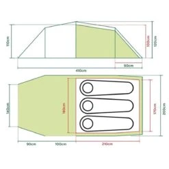 Coleman Tasman 3 Tunneltent - 3-Persoons - Groen -Campingwinkel 1200x1200 724