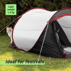 JEMIDI Tweepersoons Pop-up Tent - Opgooitent, Werptent Voor 2 Personen - Ideaal Als Festivaltent Of Kampeertent - Verschillende Kleuren -Campingwinkel 1200x1200 734