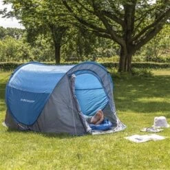 Dunlop Pop Up Tent 220 X 120 X 90 Cm - Grijs/ Blauw - 1 Persoons -Campingwinkel 1200x1200 737