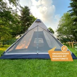 Skandika Tipi Kotona Air Opblaasbare Tent – Opblaasbare Tenten - 4 Persoons Tipi Tent – Tenten - Campingtent – Ingenaaide Tentvloer – Muggengaas – 260 Cm Stahoogte – 490 X 370 X 260 (L X B X H) – Outdoor, Camping, Tuin – Luchttent - Kamperen - Beige -Campingwinkel 1200x1200 824