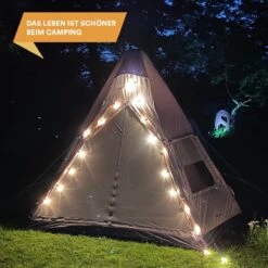 Skandika Tipi Kotona Air Opblaasbare Tent – Opblaasbare Tenten - 4 Persoons Tipi Tent – Tenten - Campingtent – Ingenaaide Tentvloer – Muggengaas – 260 Cm Stahoogte – 490 X 370 X 260 (L X B X H) – Outdoor, Camping, Tuin – Luchttent - Kamperen - Beige -Campingwinkel 1200x1200 828