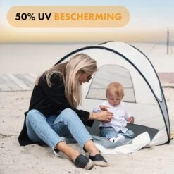 Deryan Luxe Pop Up Strandtent - Anti-UV 50+ - Cream -Campingwinkel 1200x1200 842