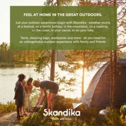 Skandika Montana 8 Tent – Tunneltenten – 8 Persoons Tent – Campingtent – 200 Cm Stahoogte – 2-4 Slaapcabines - Muggengaas – Familietent – 4 Ingangen – 700 X 310 X 200 Cm (L X B X H) - 5000 Mm Waterkolom – Outdoor, Camping – Kamperen – Blauw -Campingwinkel 1200x1200 855