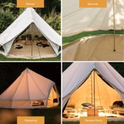 Skandika Tipii 400 Canvas Tent – Tipi-tenten – 8 Persoons Familietent - Campingtent – Muggengaas – 250 Cm Stahoogte – 400 Cm Diameter – 4000 Mm Waterkolom – Indische Tent, Partytent, Festivaltent – Outdoor, Camping, Tuin – Kamperen – Wit -Campingwinkel 1200x1200 870