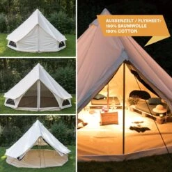 Skandika Tipii 400 Canvas Tent – Tipi-tenten – 8 Persoons Familietent - Campingtent – Muggengaas – 250 Cm Stahoogte – 400 Cm Diameter – 4000 Mm Waterkolom – Indische Tent, Partytent, Festivaltent – Outdoor, Camping, Tuin – Kamperen – Wit -Campingwinkel 1200x1200 871