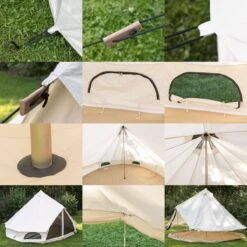 Skandika Tipii 400 Canvas Tent – Tipi-tenten – 8 Persoons Familietent - Campingtent – Muggengaas – 250 Cm Stahoogte – 400 Cm Diameter – 4000 Mm Waterkolom – Indische Tent, Partytent, Festivaltent – Outdoor, Camping, Tuin – Kamperen – Wit -Campingwinkel 1200x1200 873