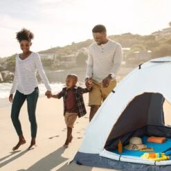 Relaxdays Strandtent Pop-up - Omkleedtent - 145x180 Cm - 2-3 Personen - Beachtent -compact - Oranje -Campingwinkel 1200x1200 880