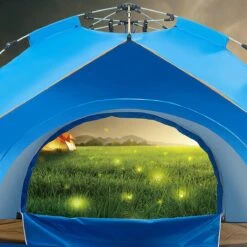 Fish Life Waterdichte Tent - Lichtgewicht Tent - Tent Voor 2-4 Personen - 200*200*140 Cm - Outdoor Camping Tent - Licht Blauw -Campingwinkel 1200x1200 883