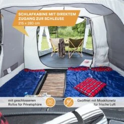 Skandika Pitea XL UP Tent – Koepeltenten - Autotent – 4 Persoons Campingtent Voor SUV, Caddy, Auto, CUV – Vrijstaand – Met/zonder Slaapcabine – Max. Stahoogte 200 Cm – Waterdicht Met 3000mm Waterkolom - 515 X 300 X 200 Cm (LxBxH) – Kamperen - Grijs -Campingwinkel 1200x1200 886