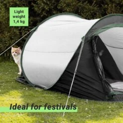 JEMIDI Tweepersoons Pop-up Tent - Opgooitent, Werptent Voor 2 Personen - Ideaal Als Festivaltent Of Kampeertent - Verschillende Kleuren -Campingwinkel 1200x1200 893