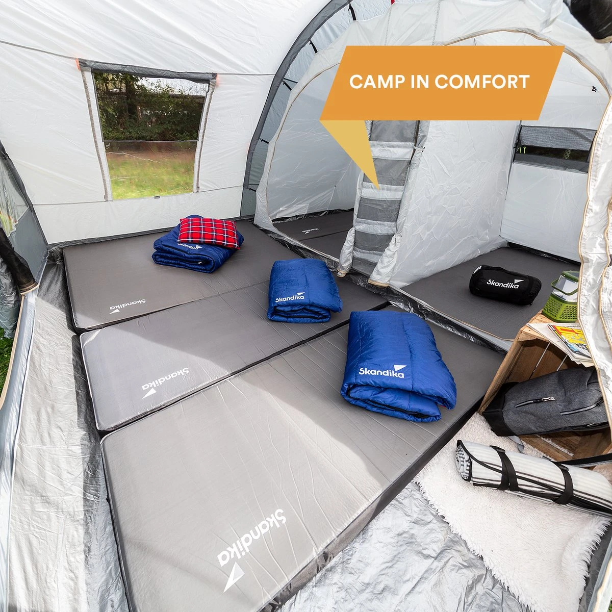 Skandika Easy Single Zelfopblaasbaar Slaapmat – Slaapmat – Slaapmat Zelfopblazend – Logeerbed – Polyester, PVC - Premium Zelfopblazend Luchtbed, Antislip-materiaal, Ideaal Voor Camping – Outdoor, Camping – Kamperen – 196 X 60 X 10 Cm – 3.2kg - Grijs 4 Skandika Easy Single Zelfopblaasbaar Slaapmat – Slaapmat – Slaapmat Zelfopblazend – Logeerbed – Polyester, PVC - Premium Zelfopblazend Luchtbed, Antislip-materiaal, Ideaal Voor Camping – Outdoor, Camping – Kamperen – 196 X 60 X 10 Cm – 3.2kg - Grijs - Afbeelding 4