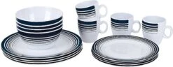 Bo-Camp - Servies - Classic - 16-Delig - Wit/Navy -Campingwinkel 1200x466 2