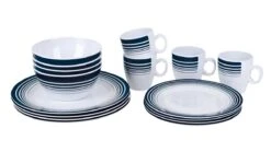 Bo-Camp - Servies - Classic - 16-Delig - Wit/Navy -Campingwinkel 1200x675 14