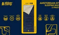 Abbey Camp Slaapzak Amsterdam - 2-pack - Dekenmodel - 210 X 85 Cm - Grijs -Campingwinkel 1200x711 2