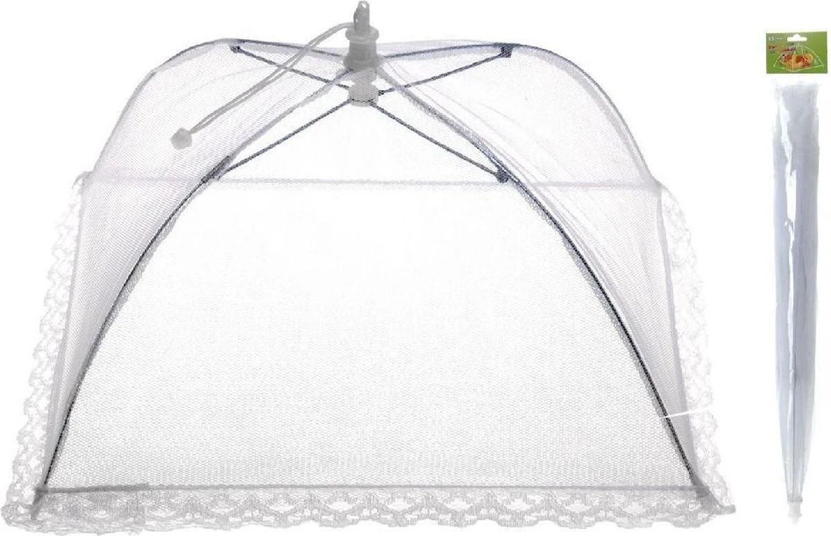 Merkloos Opvouwbaar Vliegennetje / Vliegenkapje 45 X 45 Cm - Hoogte 20 Cm 3 Merkloos Opvouwbaar Vliegennetje / Vliegenkapje 45 X 45 Cm - Hoogte 20 Cm - Afbeelding 3