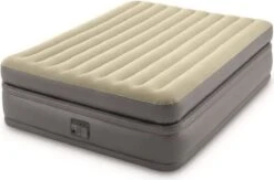 Intex Prime Comfort - Luchtbed - 2-Persoons - 152x203x51 Cm (BxLxH) - Grijs - Met Ingebouwde Motorpomp -Campingwinkel 1200x792