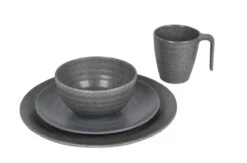 Bo-Camp Campingservies - 100% Melamine - 16-delig - Stone - Grijs -Campingwinkel 1200x794 92
