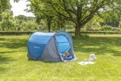 Dunlop Pop Up Tent 220 X 120 X 90 Cm - Grijs/ Blauw - 1 Persoons -Campingwinkel 1200x800 105