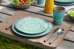 Bo-Camp Servies Halo - 12 Delig Melamine - Aqua -Campingwinkel 1200x800 242