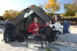 Set Van 2 Opvouwbare Campingstoelen, Klapstoelen Voor Buiten, Comfortabel, Met Armleuningen En Bekerhouders, Stabiel Frame, Draagvermogen 120 Kg - Blauw -Campingwinkel 1200x800 80