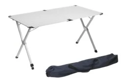 Campart Campingtafel XL TA-0806 - Opvouwbaar, Lichtgewicht En Met Verstelbare Poten - Kampeertafel Inklapbaar Inclusief Opbergtas - 140 X 80 X 70 Cm - Wit -Campingwinkel 1200x802 5