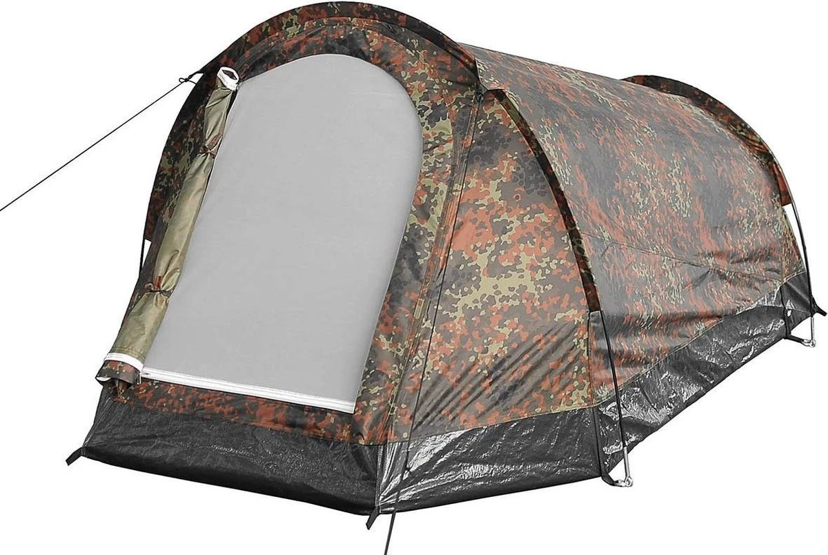 Tunneltent, "Schwarzenberg", Vlekcamouflage, 1 Persoon 1 Tunneltent, "Schwarzenberg", Vlekcamouflage, 1 Persoon