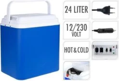 Excellent Cool Solutions - Draagbare Koelbox - Met Verwarm Functie - Blauw/wit - 24 Liter - 12V & 230V 9 Excellent Cool Solutions - Draagbare Koelbox - Met Verwarm Functie - Blauw/wit - 24 Liter - 12V & 230V -Campingwinkel 1200x811 7