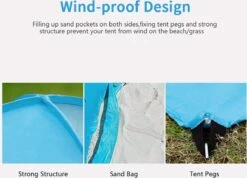 IGOODS Pop-up Tent - 2/3-Persoons - Blauw -Campingwinkel 1200x866 3