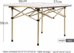 Buxibo - Lichtgewicht Vouwbare Campingtafel - Inklapbaar - Vis/Tuin/Picknick Tafel - Kamperen - Met Opberghoes - Aluminium - Grijs -Campingwinkel 1200x869
