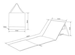 Intimo Strandmat - 2 Stuks - Grijs - 100x51x41cm -Campingwinkel 1200x874