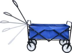 Merkloos Bolderkar - Bolderkar Opvouwbaar - Bolderwagen - Bolderwagen Opvouwbaar - Blauw -Campingwinkel 1200x877 6