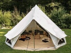 Skandika Tipii 400 Canvas Tent – Tipi-tenten – 8 Persoons Familietent - Campingtent – Muggengaas – 250 Cm Stahoogte – 400 Cm Diameter – 4000 Mm Waterkolom – Indische Tent, Partytent, Festivaltent – Outdoor, Camping, Tuin – Kamperen – Wit -Campingwinkel 1200x900 24