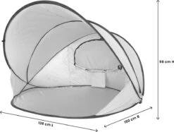 Deryan Luxe Pop Up Strandtent XXL - Anti-UV 50+ - Zilver -Campingwinkel 1200x907 1