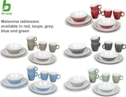Bo-Camp Servies - Campingbord - 100% Melamine - 16-delig - Groen -Campingwinkel 1200x928 4