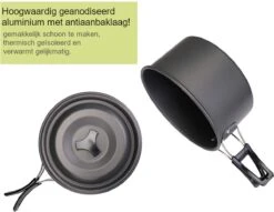 Hikr® Camping Pannenset - Complete 22-delige Kookset - Lichtgewicht - Kookgerei Servies - Outdoor - BPA-vrij - Keukengerei Set -Campingwinkel 1200x930 4